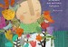 Dibujo de una niña leyendo un libro con pájaros y flores